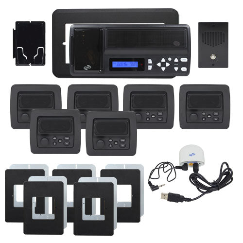 IntraSonic RETRO-MVPACB 5-Room Vertical Intercom Kit Black W-Bluetooth