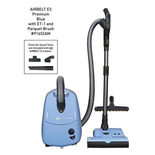 Sebo 91652AM Airbelt E3 Premium Canister Vacuum with ET-1 Power Head Pastel Blue