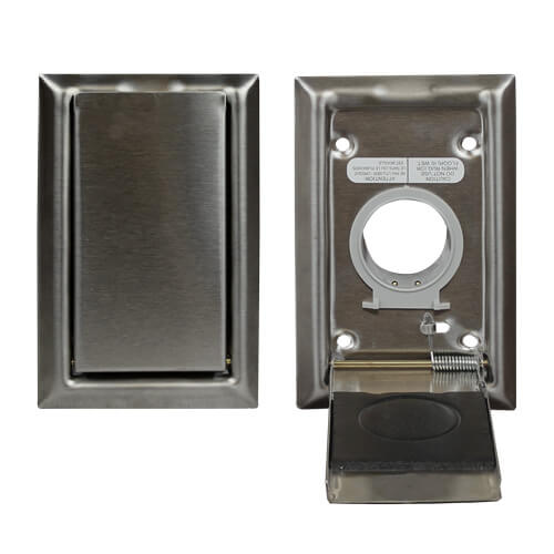 VacuMaid WS619J Stainless Metal Wall Inlet With Pin Jack