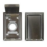 VacuMaid WS619J Stainless Metal Wall Inlet With Pin Jack