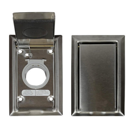 VacuMaid WS619J Stainless Metal Wall Inlet With Pin Jack