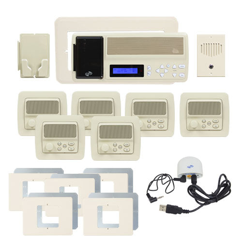 IntraSonic RETRO-MHPACA 5-Room Horizontal Intercom Kit Almond W-Bluetooth