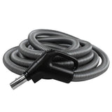 Low Voltage Central Vacuum Hose Gas Pump Silver 35 Ft 5 Yr Warranty