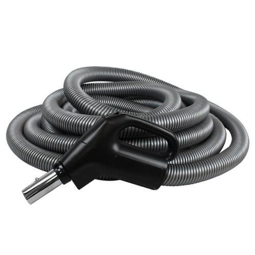 Low Voltage Central Vacuum Hose Gas Pump Silver 35 Ft 5 Yr Warranty