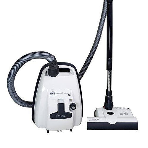 Sebo 90693AM Airbelt K3 Canister Vacuum with ET-1 Powerhead White