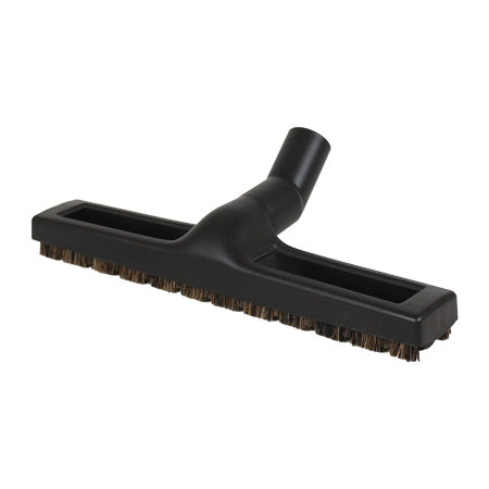 Hard Floor Brush with Natural Bristles and Wheels 14" Black