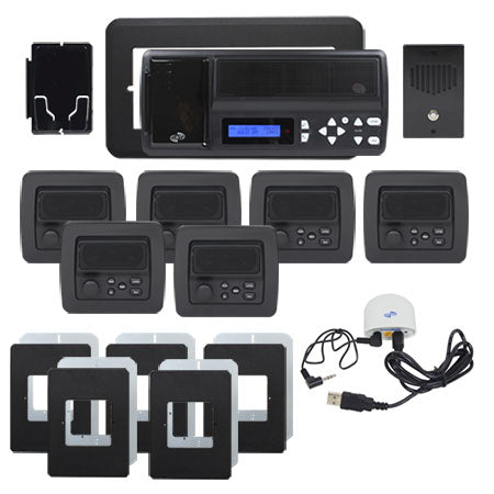 IntraSonic RETRO-MVPACB 5-Room Vertical Intercom Kit Black W-Bluetooth