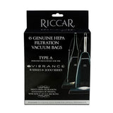 Riccar RAH-6 Hepa Bags For Many Uprights Type A 6-Pk