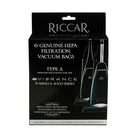 Riccar RAH-6 Hepa Bags For Many Uprights Type A 6-Pk