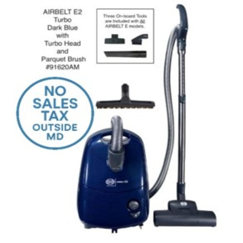 Sebo 91620AM Airbelt E2 Turbo Canister Vacuum Dark Blue